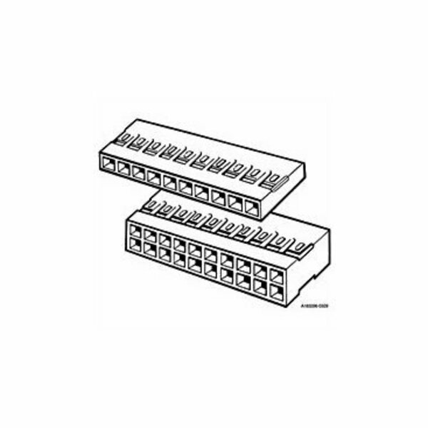 Fci Board Connector, 10 Contact(S), 1 Row(S), Female, 0.1 Inch Pitch, Crimp Terminal, Latch, Black 65039-027LF